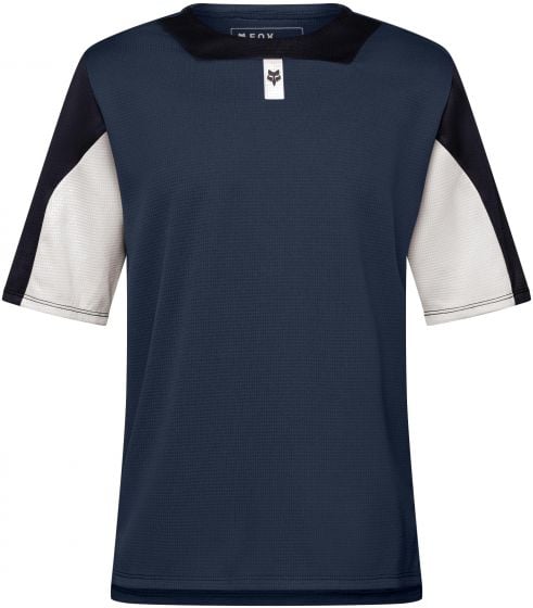Fox Youth Defend Short Sleeve Jersey – Dark Blue