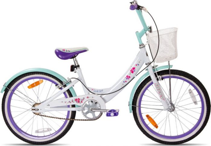 Huffy Girly Girl 20-Inch Kids Bike-White / Purple - Nearly New