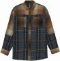Fox Womens Oversized Flannel Shirt – Dark Vintage