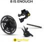 Box Four Wide Single-Shift 8-Speed E-Bike Groupset