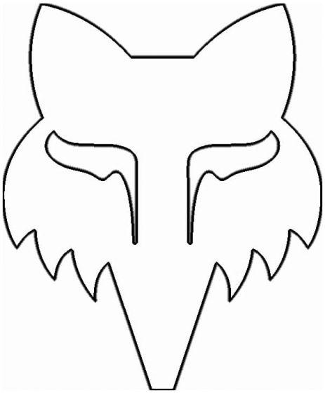 Fox Head 4" Die Cut Sticker – White