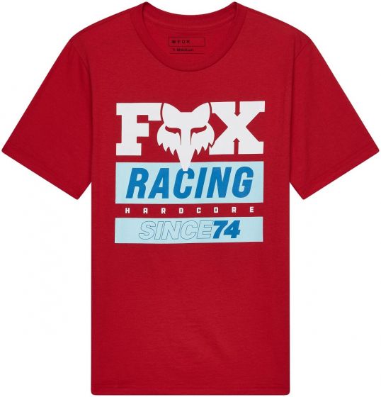 Fox Since 74 Youth Short Sleeve T-Shirt – Medium Red