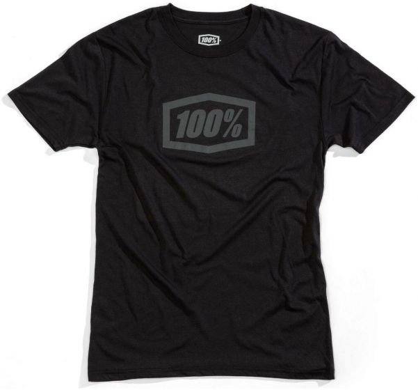 100% Essential Tech T-Shirt – Black / Grey