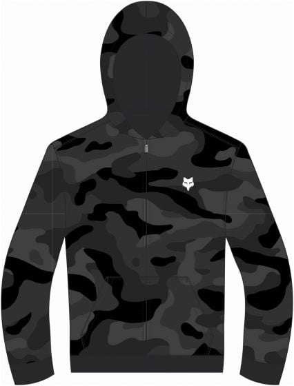 Fox Youth Fox Head Camo Zip Hoodie – White / Black / Grey