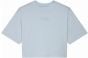 Fox Wordmark Premium Womens Short Sleeve Crop T-Shirt – Pale Blue