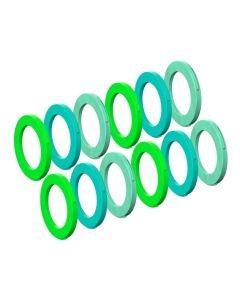 Magura MY2015 Caliper Cover Kit (12pcs) - Green/Mint/Cyan