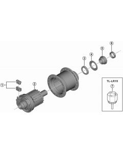 Shimano DH-UR705 Internal Wheel Assembly